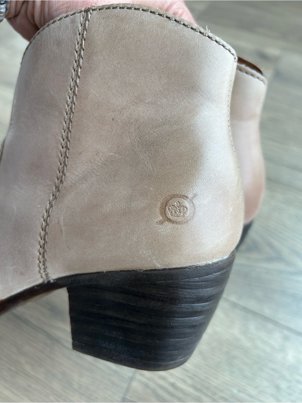 Born Western Style Ankle Booties in Light Beige - Picture 10 of 10